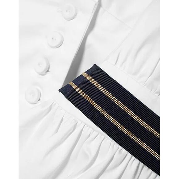 NWT Silvia Tcherassi Balloon Sleeve Poplin Midi Dress, White, Sz XS - Picture 3 of 10